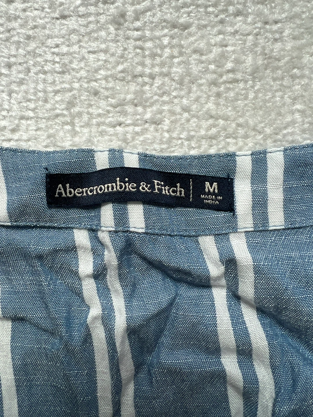 Abercrombie & Fitch Blue Striped Jumpsuit Size M - photo 2