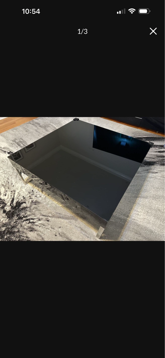 Black High Gloss Coffee Table with Drawer