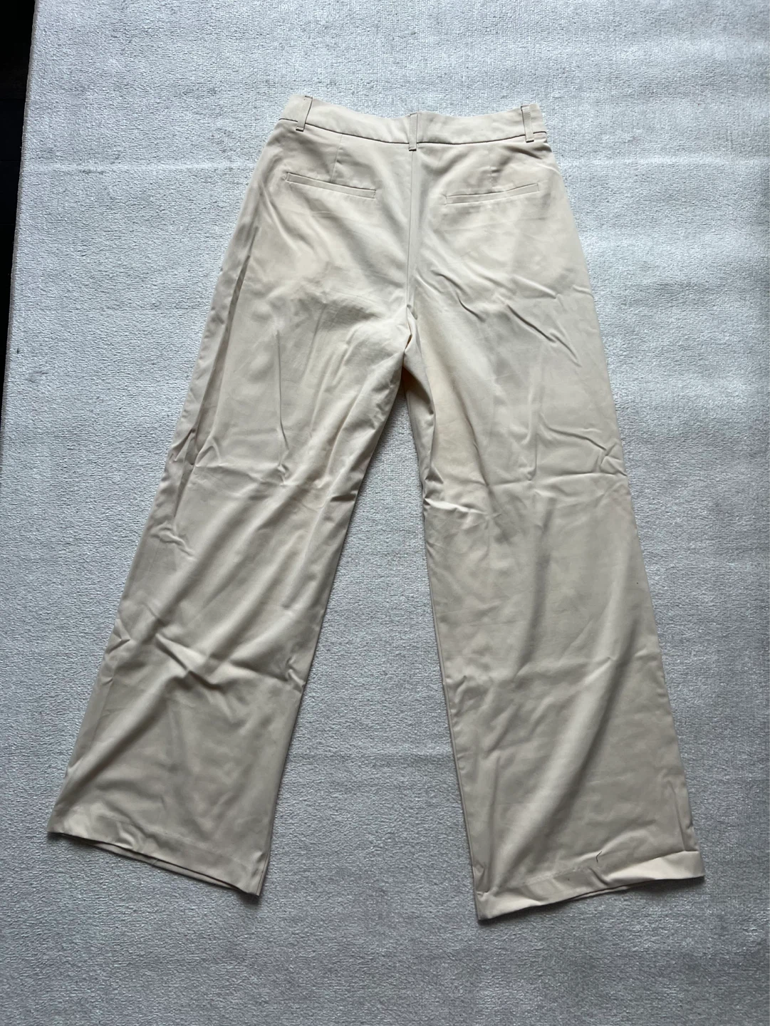 ZARA Wide Leg Trousers - Beige, Size M - photo 3