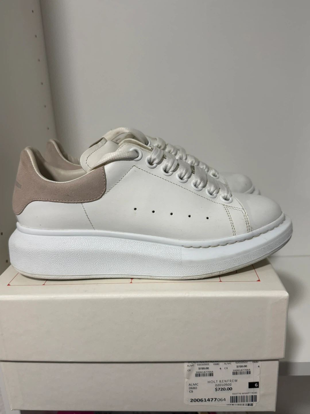 Alexander McQueen Oversized Sneaker - White/Pink - Size 6