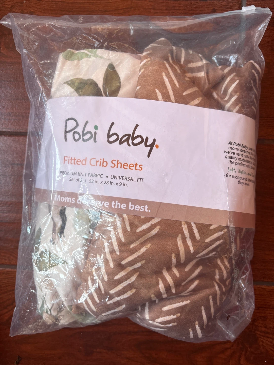 Pobi Baby Fitted Crib Sheets - Set of 2