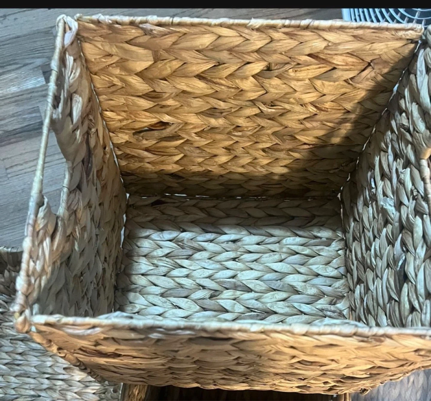 Woven Hyacinth Baskets - Set of 3 - photo 2