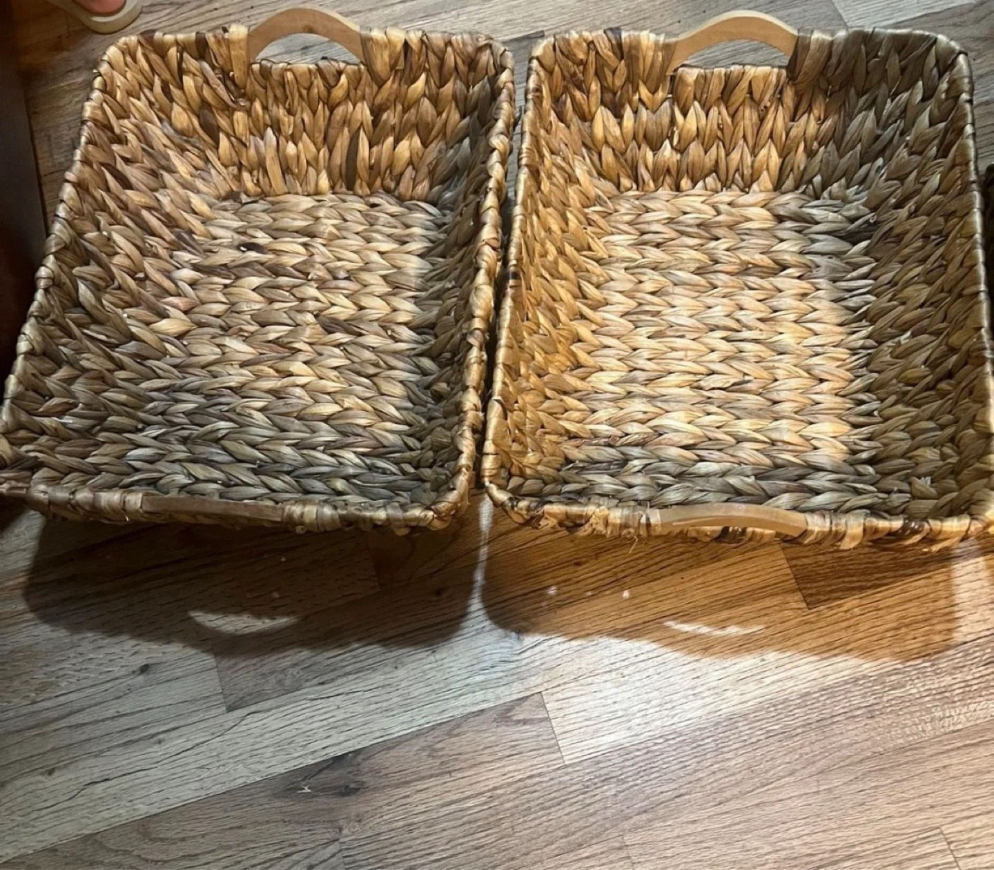 Woven Hyacinth Baskets - Set of 3