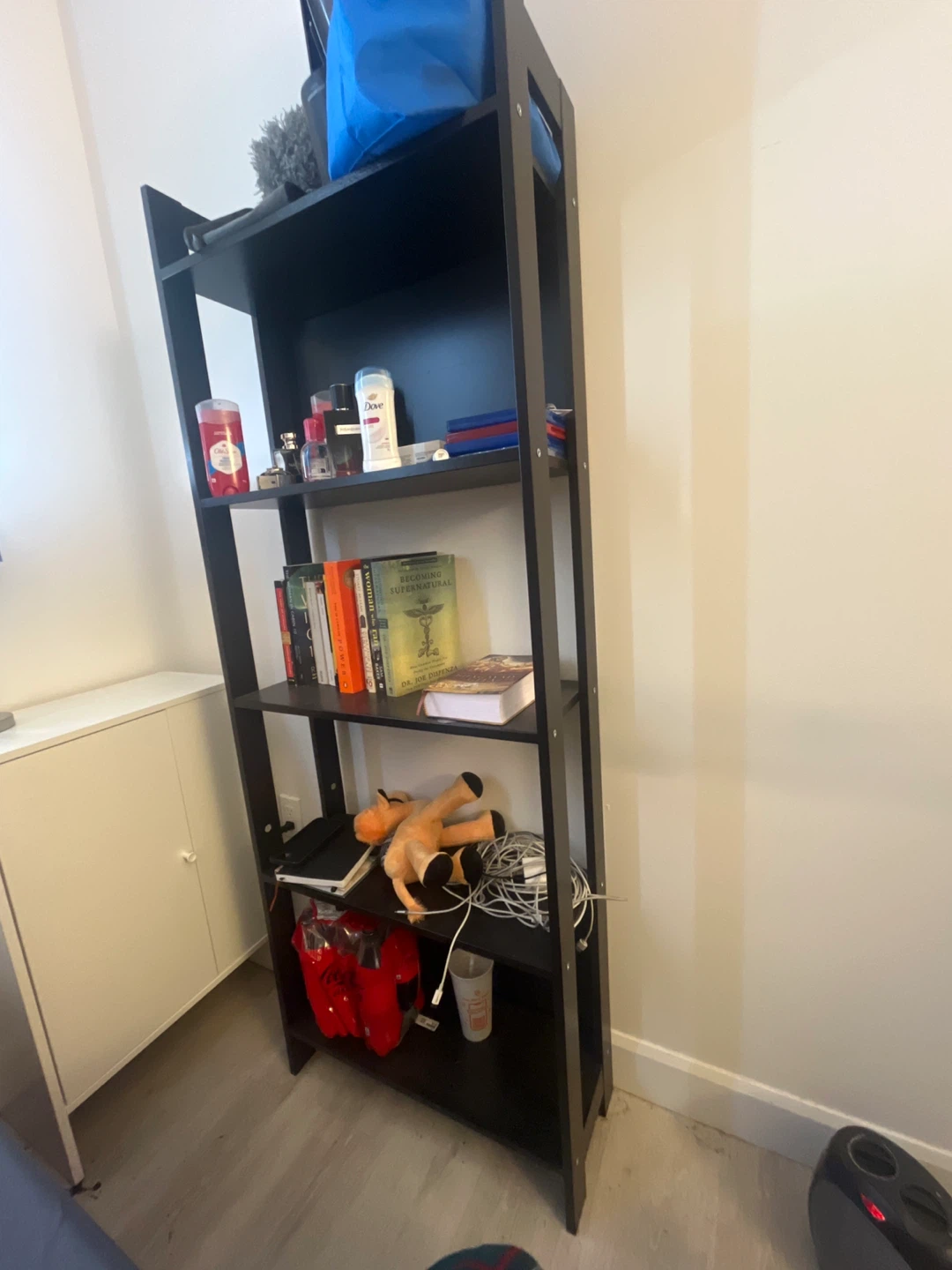 Black 4-Shelf Bookshelf - photo 2