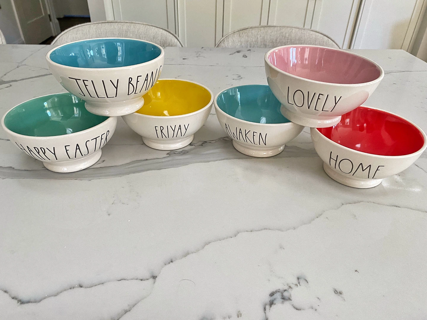 ⭐️6 Rae Dunn original 2018 small bowls set⭐️ - photo 4