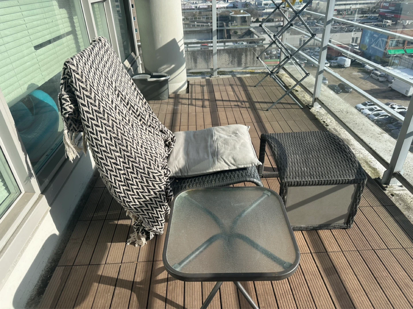 Outdoor Wicker Chair and Ottoman Set - photo 2