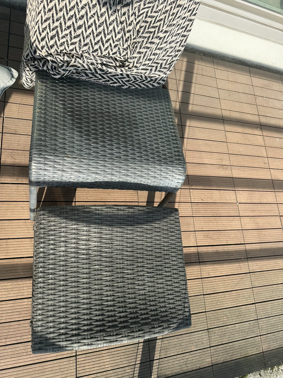 Outdoor Wicker Chair and Ottoman Set - photo 3