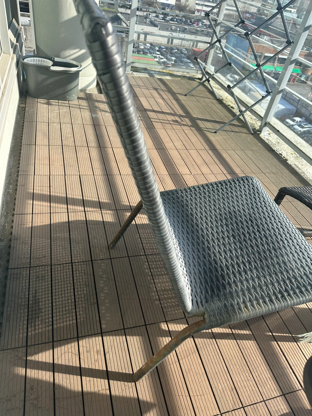 Outdoor Wicker Chair and Ottoman Set - photo 5