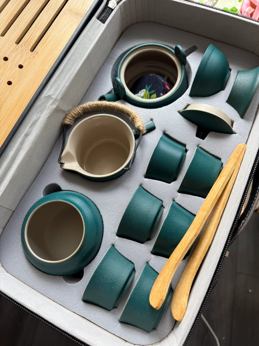 Ceramic Tea Set with Case - photo 3