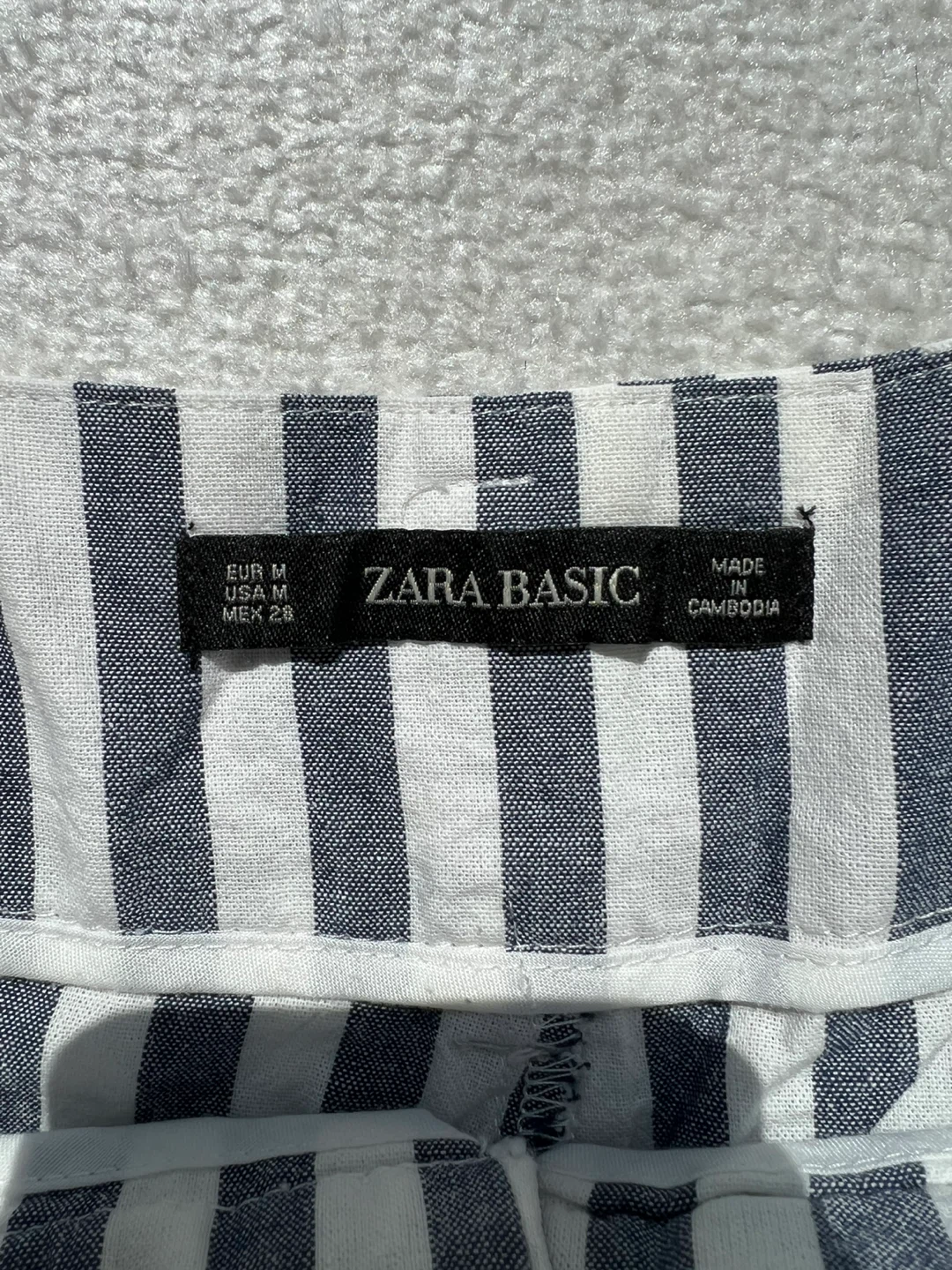 Zara Basic Striped Cropped Pants Size M - photo 2