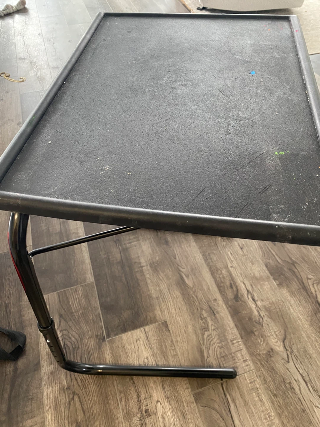 Adjustable Black Tray Table with Cup Holder - photo 4