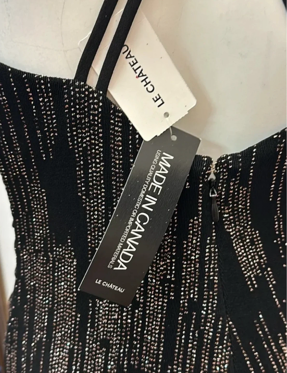 Original Le Château Black Sequin Halter Maxi Dress - photo 5