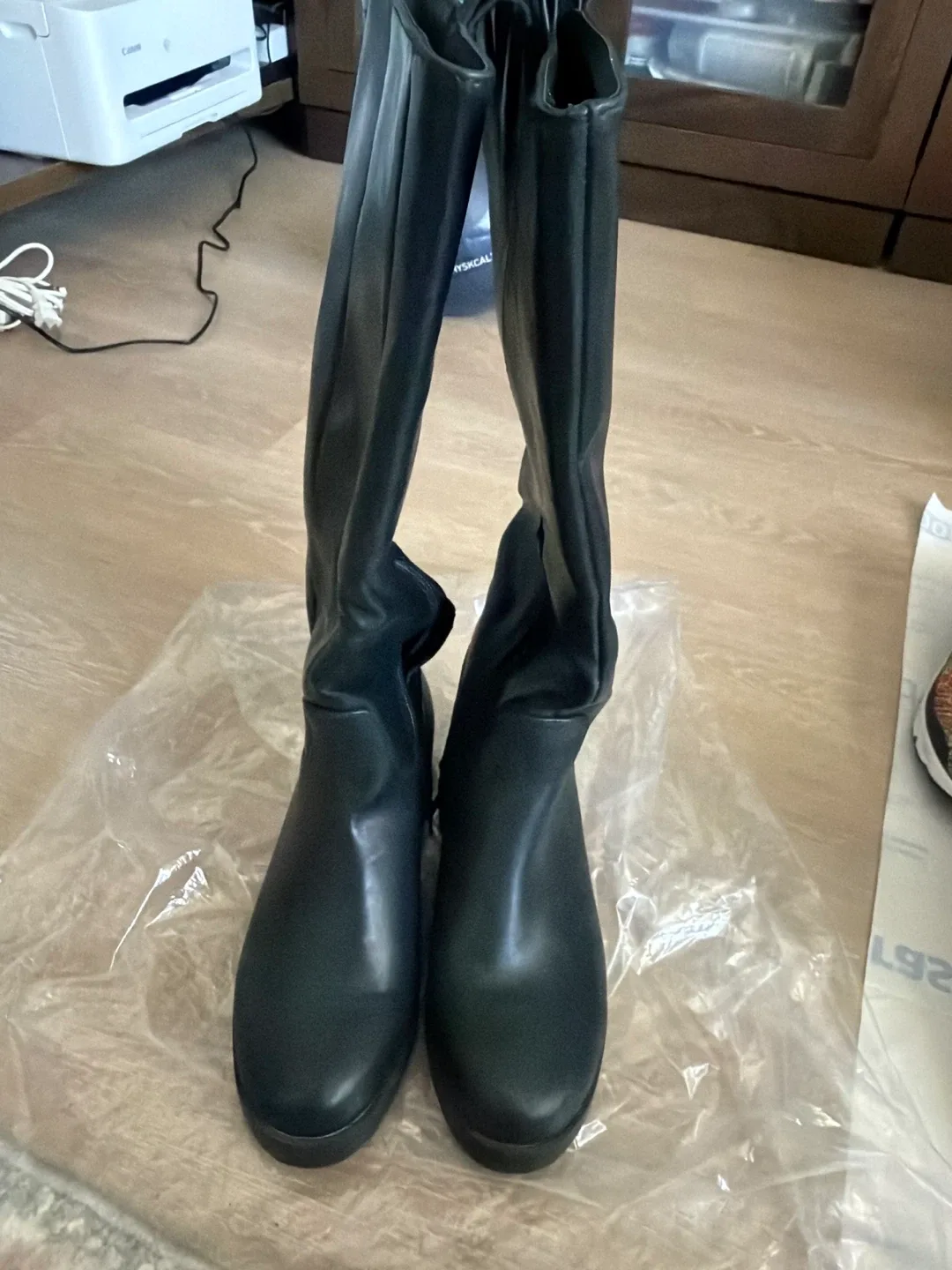 Black Knee-High Boots Size 8.5