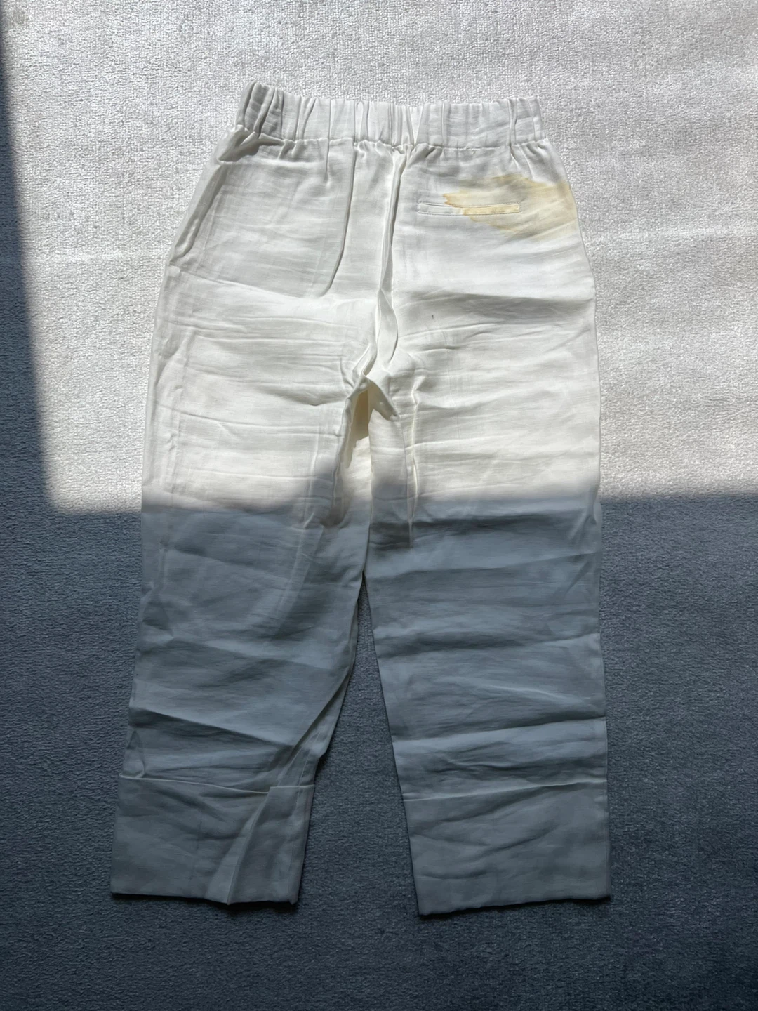ZARA White Linen Blend Pants - Size Medium - photo 3