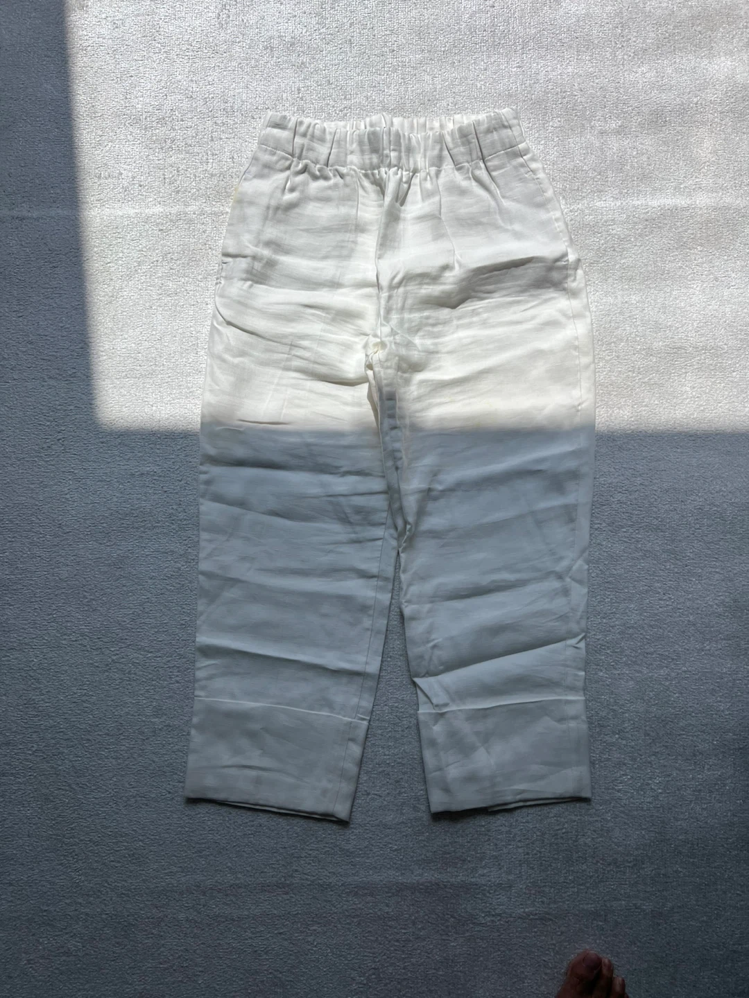 ZARA White Linen Blend Pants - Size Medium