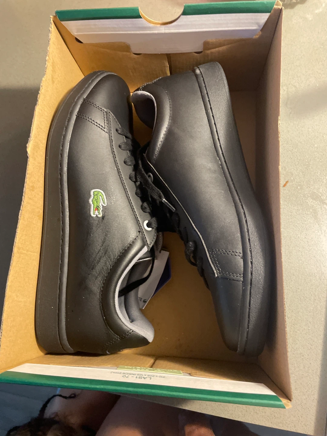 Lacoste Men's Black Leather Sneakers