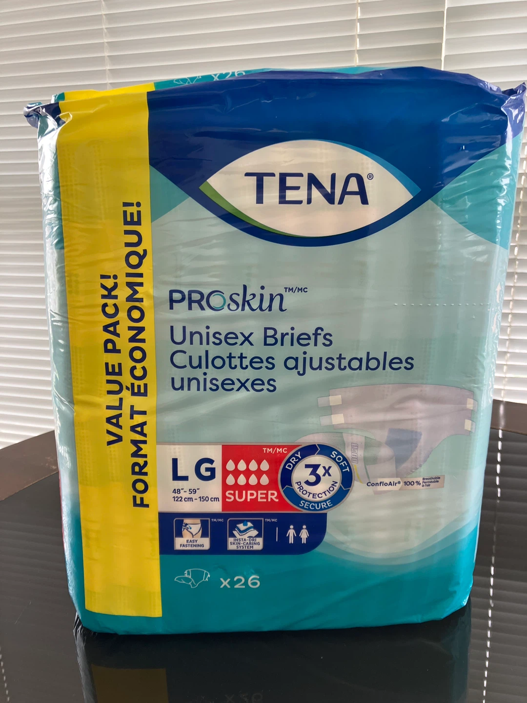 TENA ProSkin Unisex Briefs - Large, 26 Count