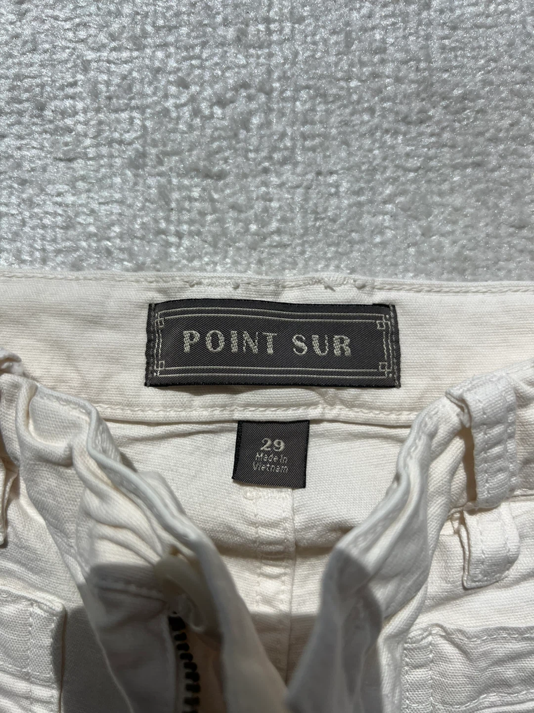 POINT SUR Cream Wide Leg Pants Size 29 - photo 2