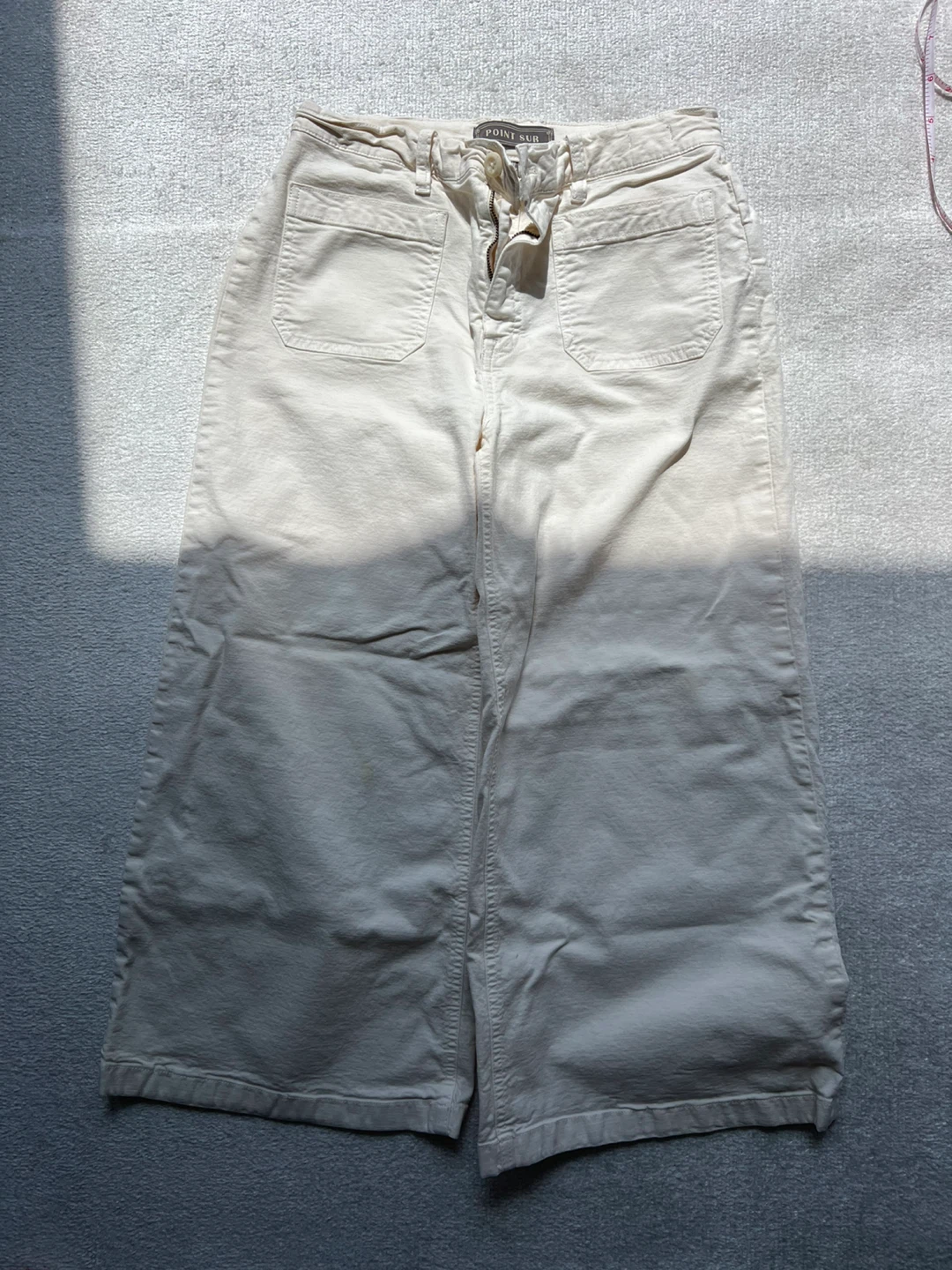 POINT SUR Cream Wide Leg Pants Size 29