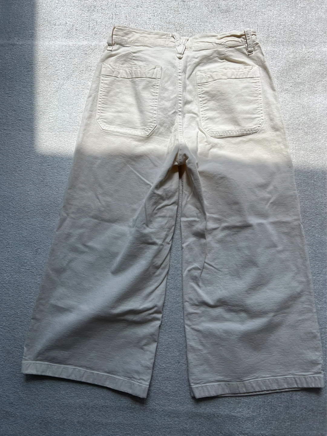 POINT SUR Cream Wide Leg Pants Size 29 - photo 4