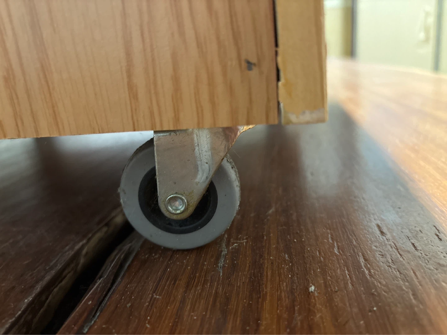 3 Drawer Wood Cabinet with Casters - photo 5