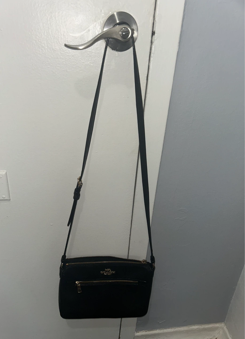 Coach Black Pebble Leather Crossbody Bag - photo 5