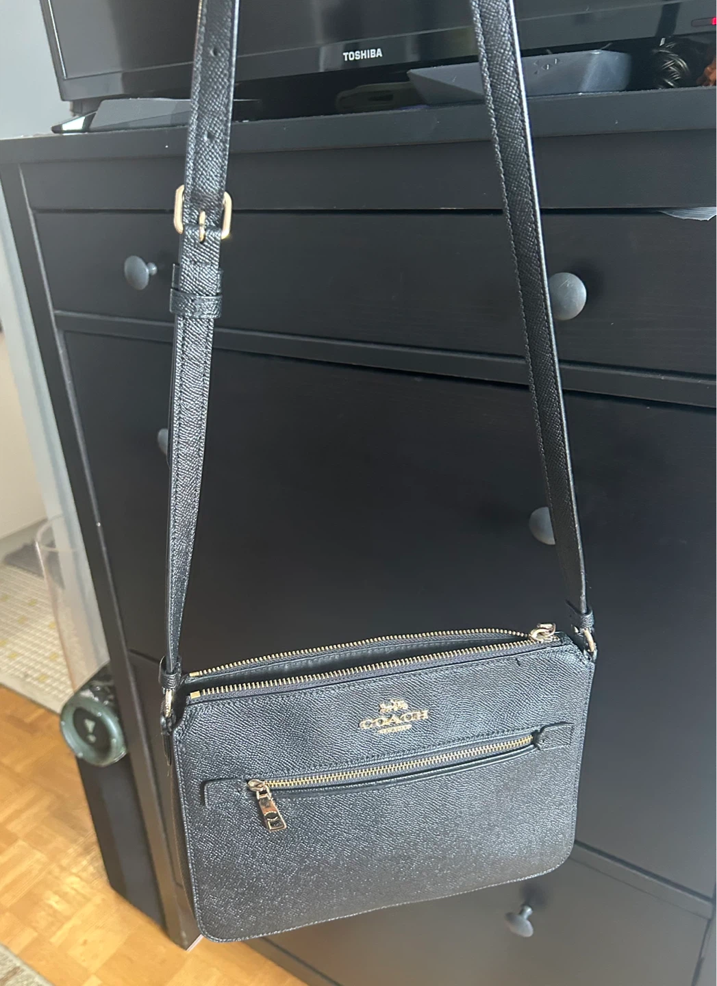 Coach Black Pebble Leather Crossbody Bag - photo 2