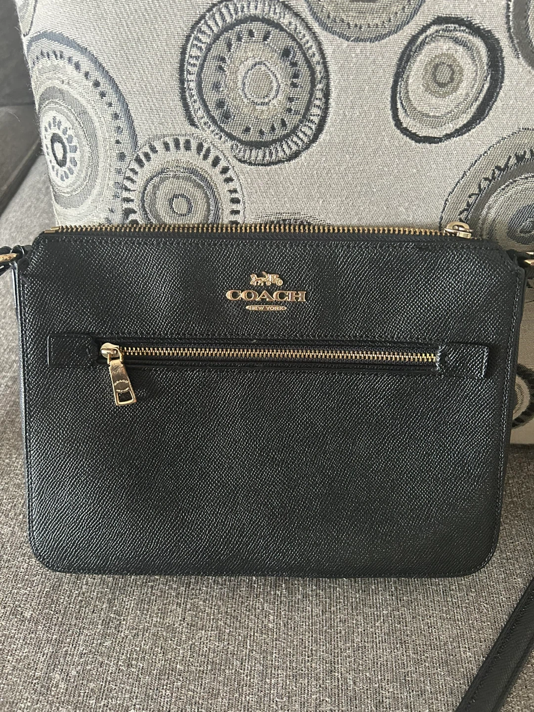 Coach Black Pebble Leather Crossbody Bag - photo 3