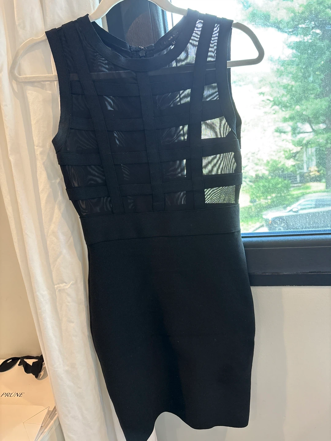 Black Mesh Bandage Dress, size M