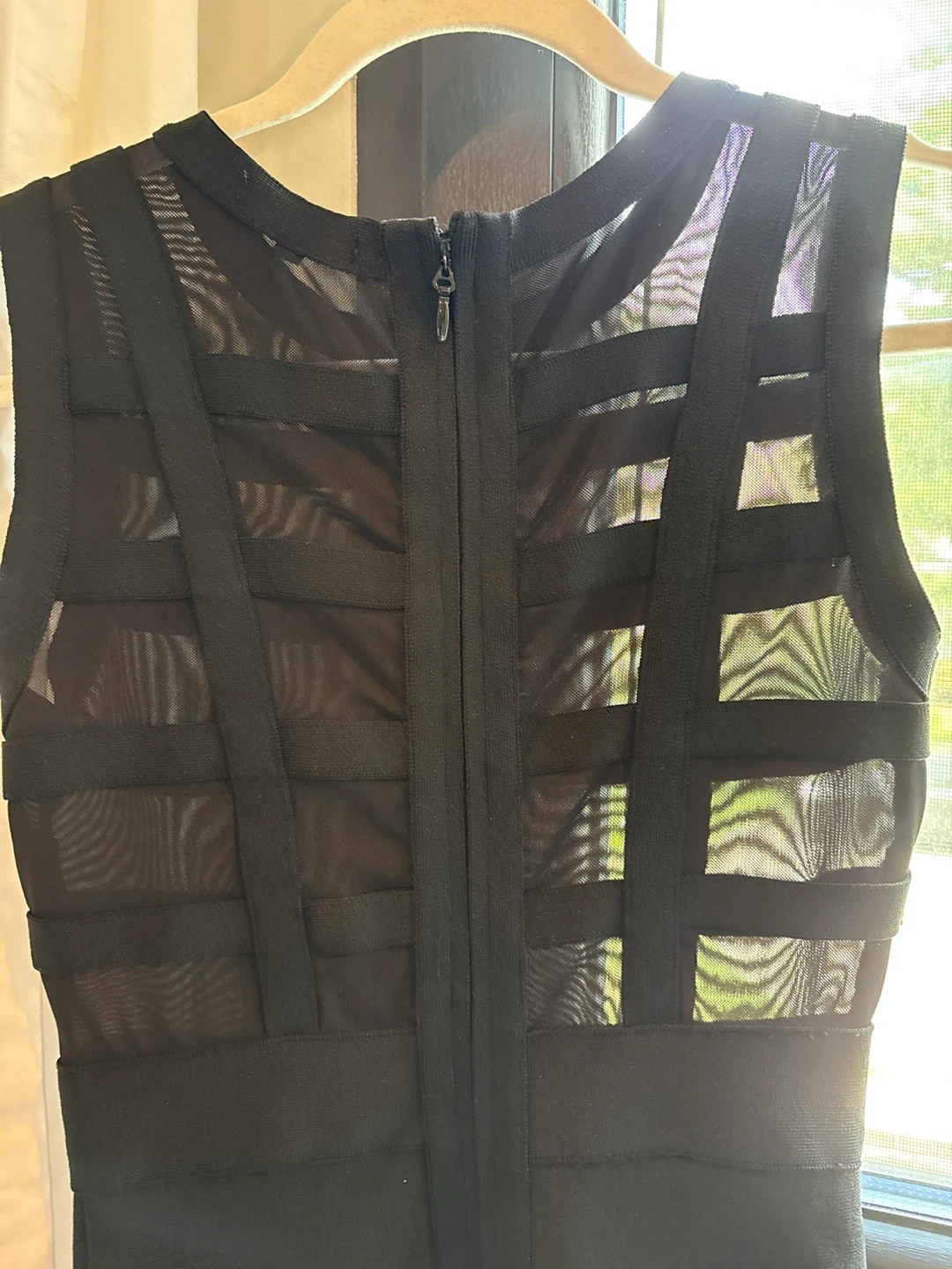 Black Mesh Bandage Dress, size M - photo 3