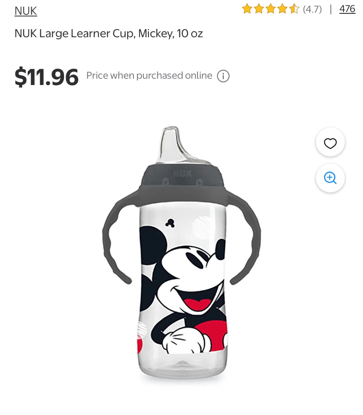 NUK Mickey Mouse Sippy Cups (2 Pack)