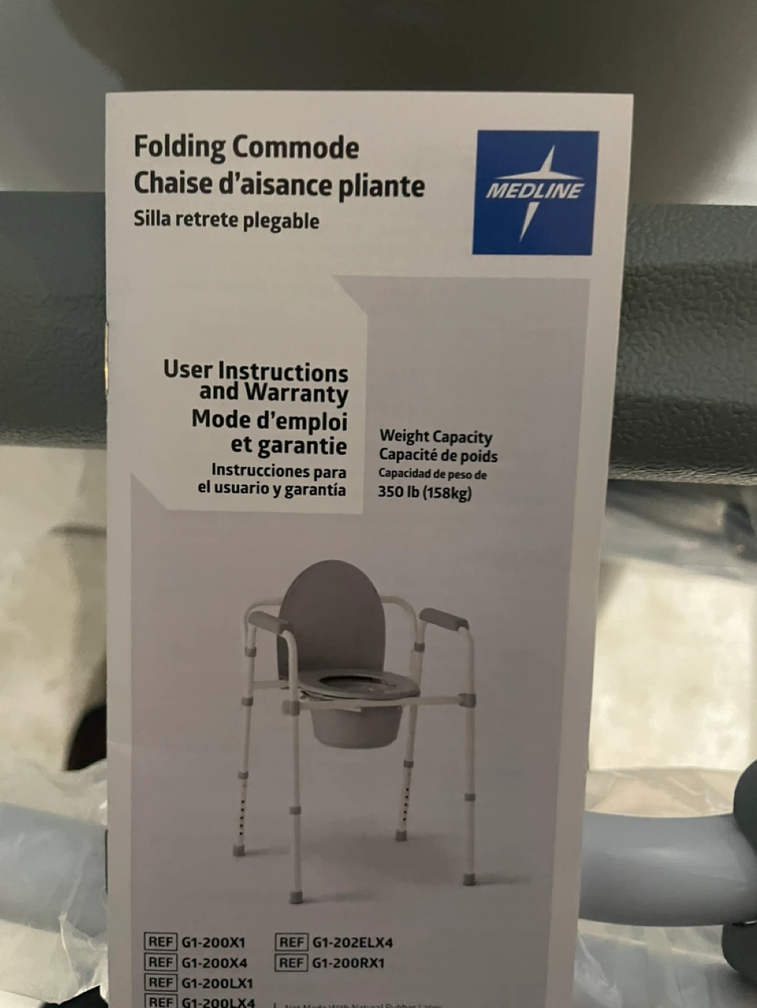 Medline Folding Commode Chair - photo 2