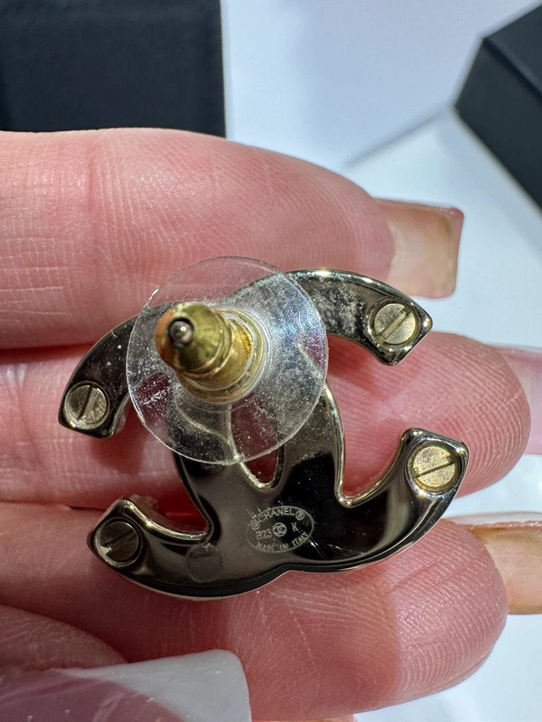 Authentic CC Chanel Crystal and Gold Earrings - photo 2