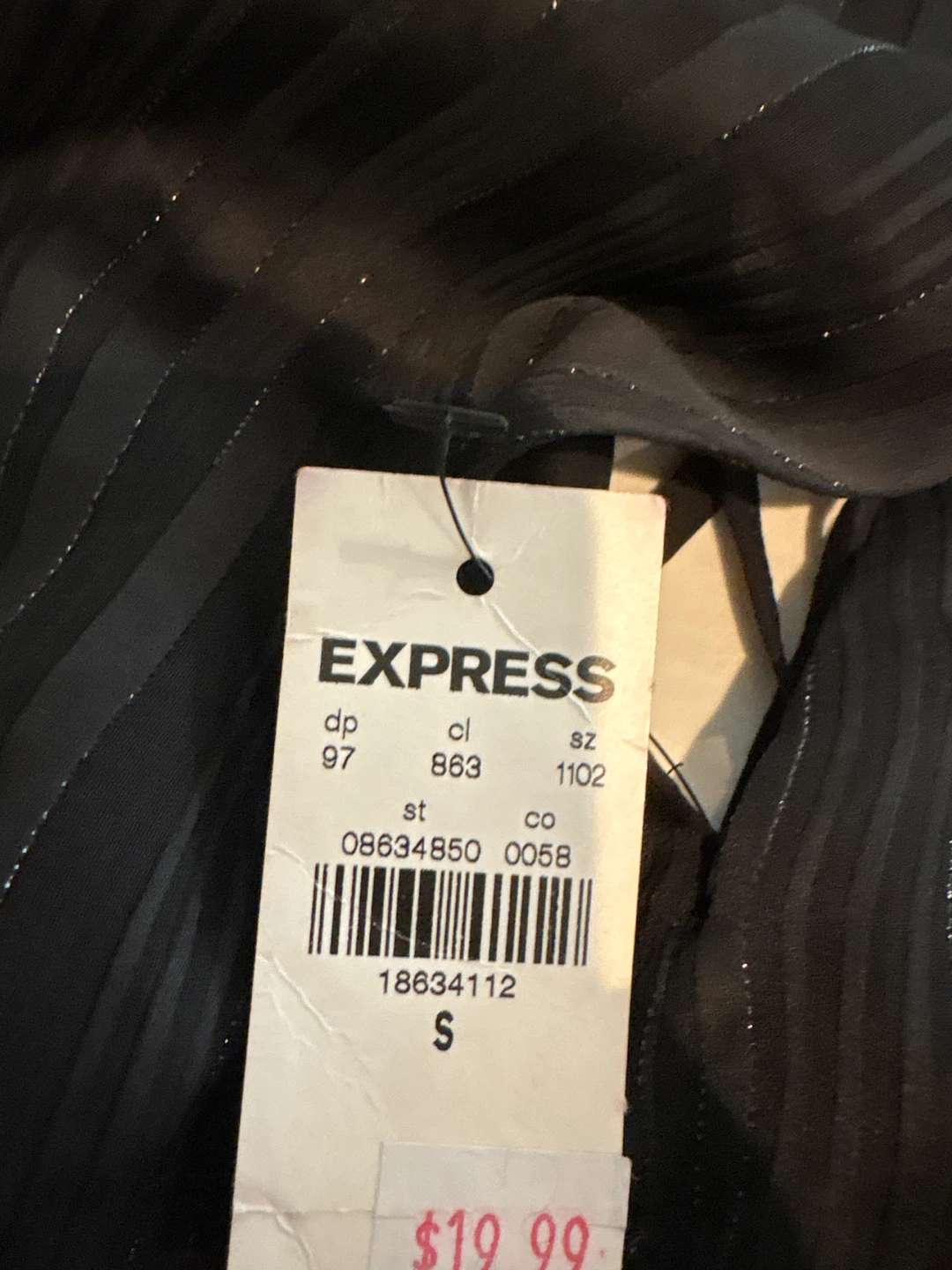 Express Black Striped Sheer Camisole Top - Size S - photo 3