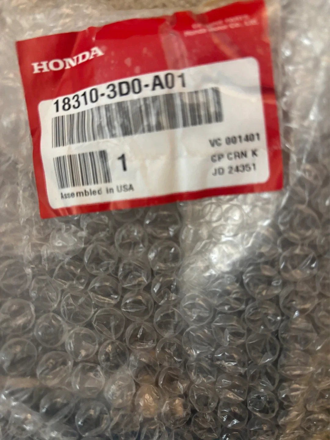 Honda 18310-3D0-A01 Exhaust Pipe - photo 2
