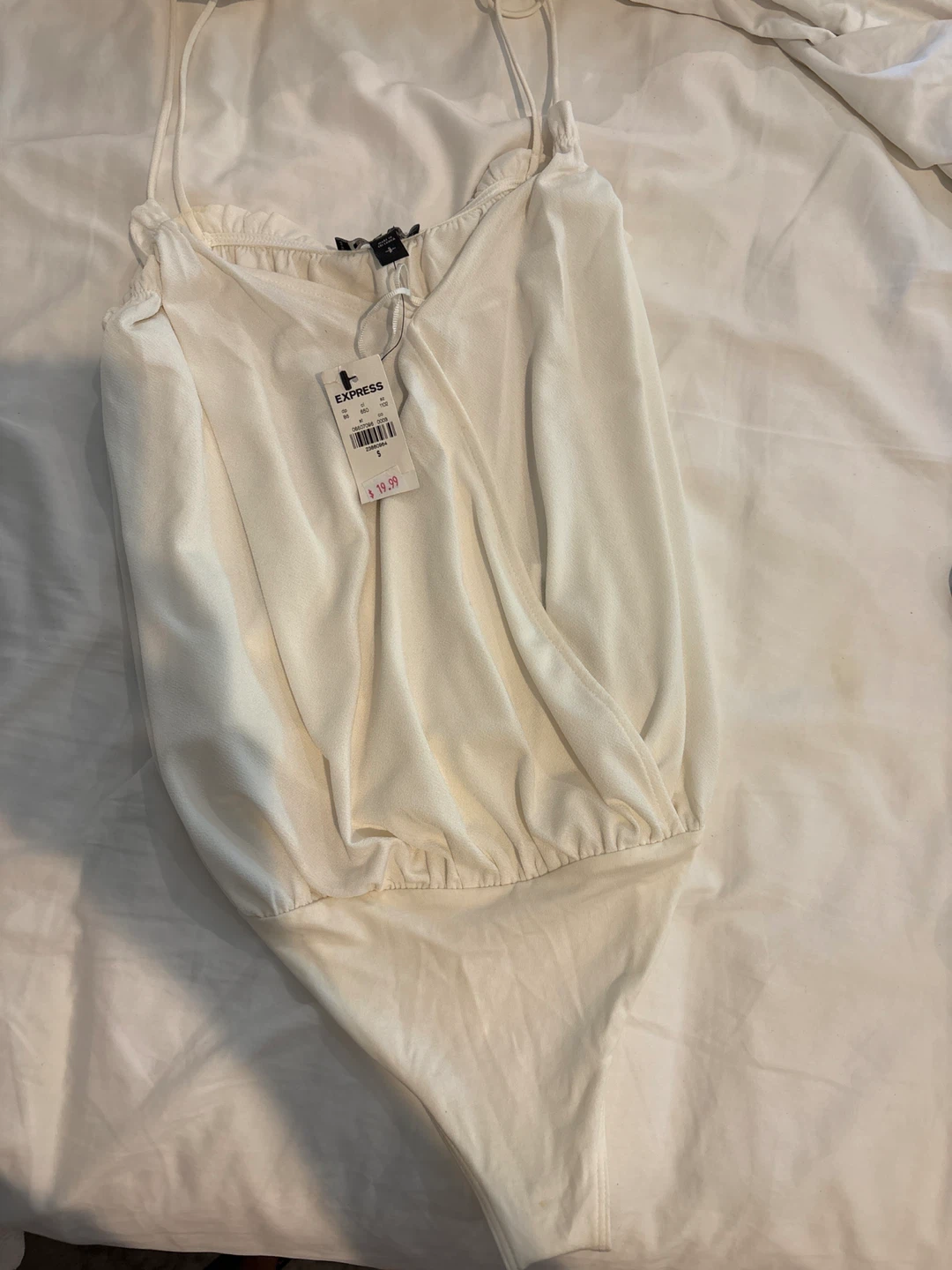 Express White Spaghetti Strap Bodysuit - Size S - photo 4