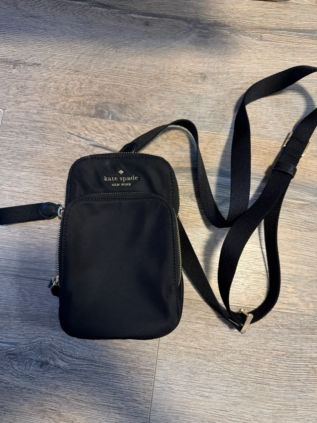 Kate Spade Black Nylon Crossbody Phone Bag