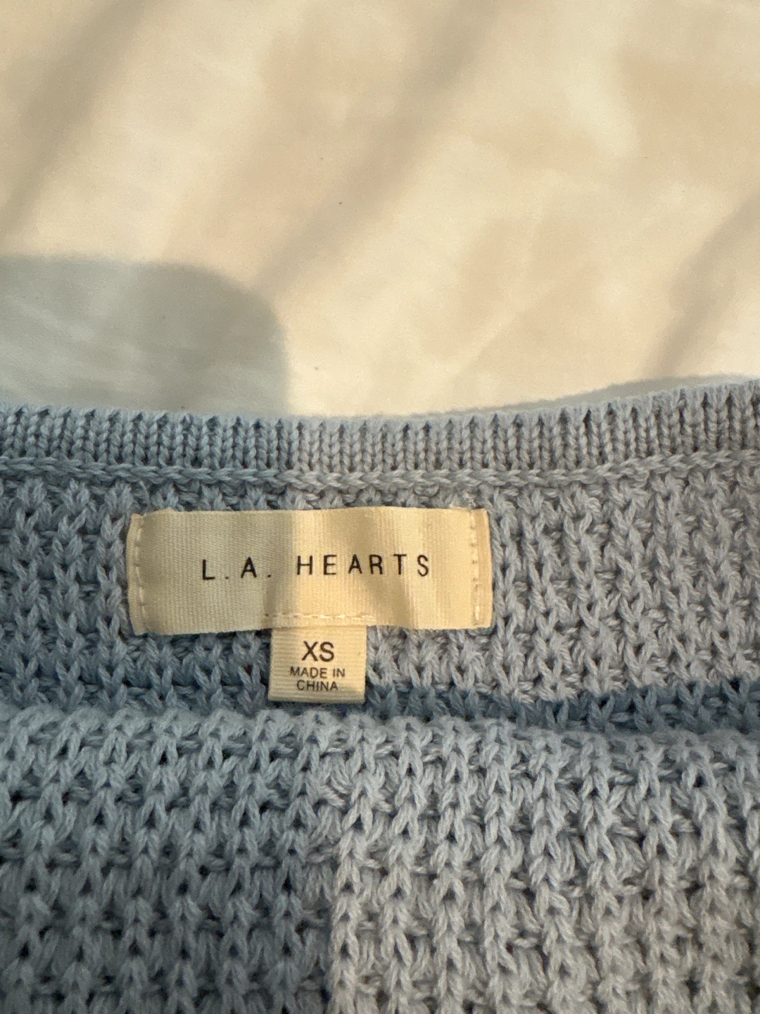 L.A. Hearts Light Blue Knit Crop Top XS - photo 3