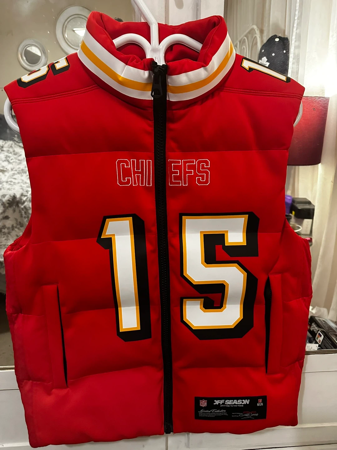 OFF SEASON Kansas City Chiefs Mahomes #15 Puffer Vest