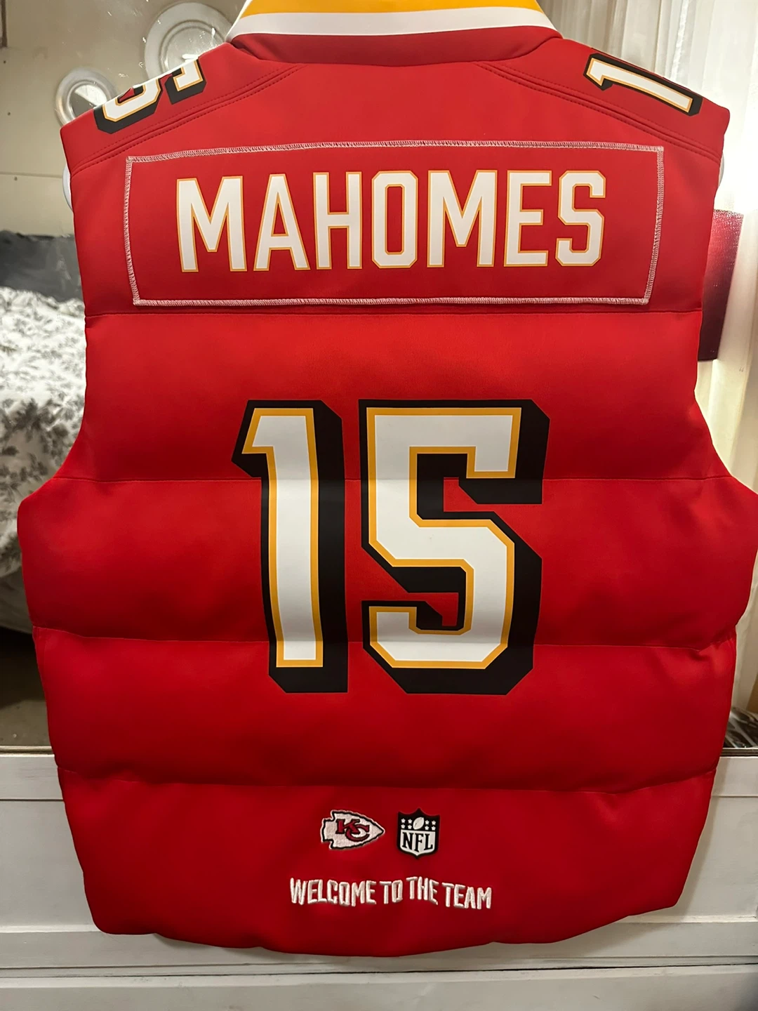 OFF SEASON Kansas City Chiefs Mahomes #15 Puffer Vest - photo 4