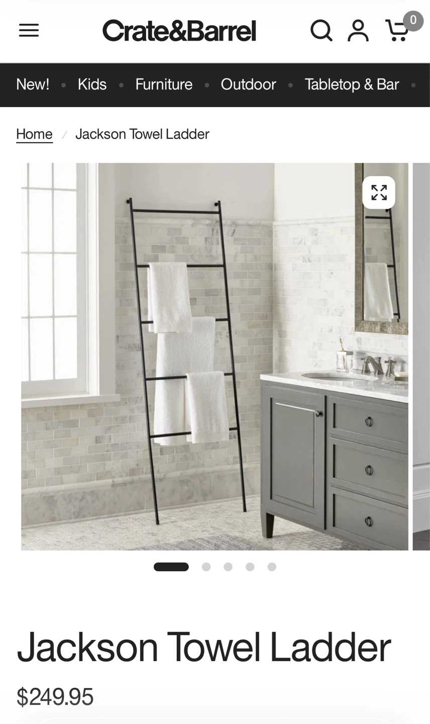 Crate & Barrel Jackson Towel Ladder