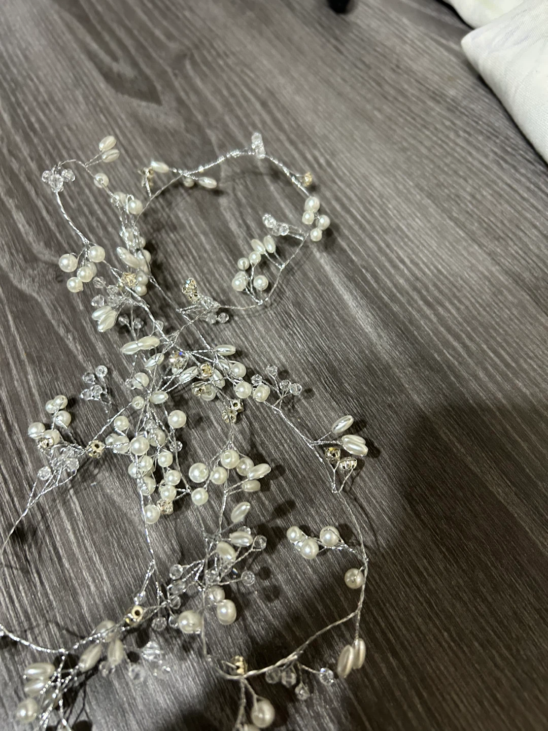 New-White Wedding , Veils with Comb, Bridal sash,hair pearl pcs! - photo 5