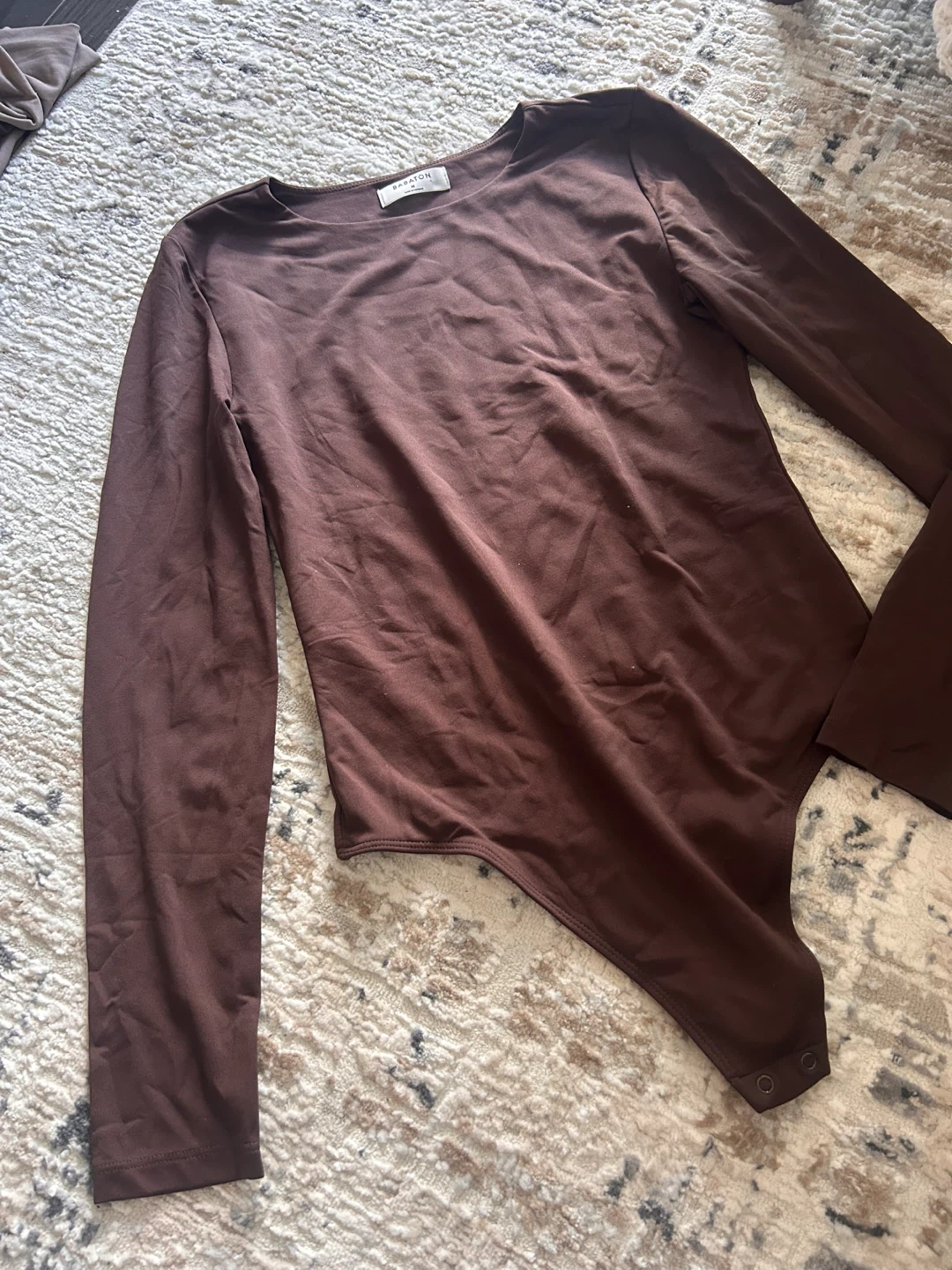 BABATON brown contour bodysuit long sleeve size medium - photo 4