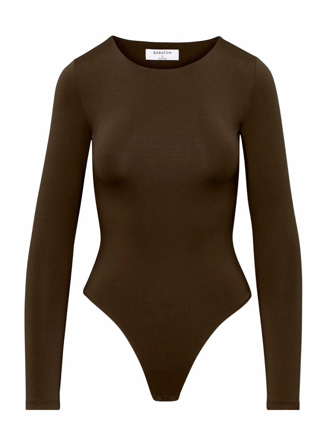 BABATON brown contour bodysuit long sleeve size medium