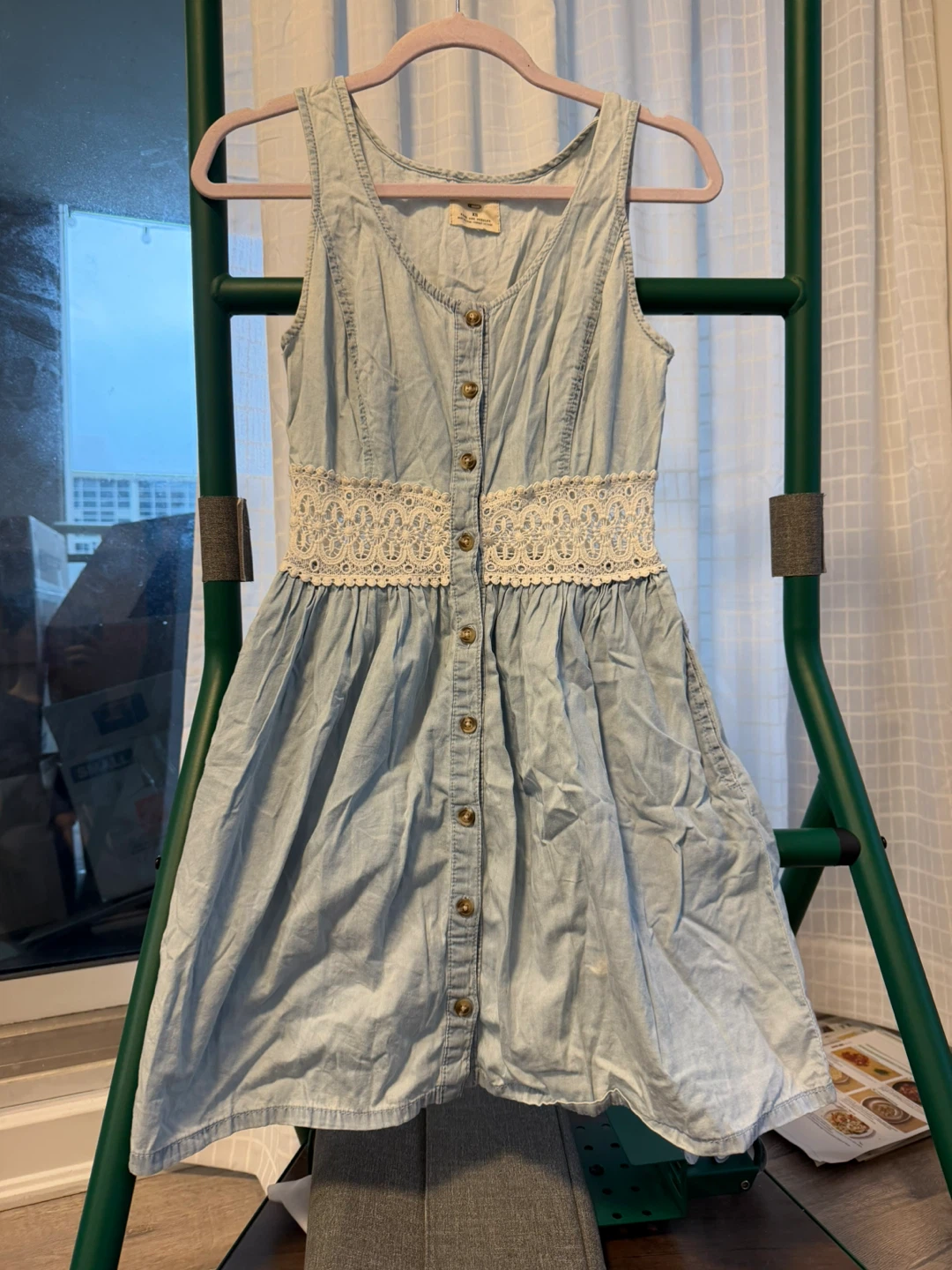 Pin & Needles Denim Lace Dress XS
