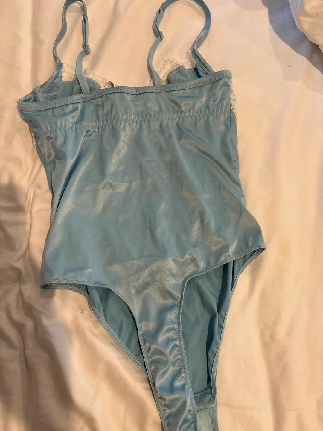 Tezenis Blue Lace Trim Bodysuit 34B - photo 4