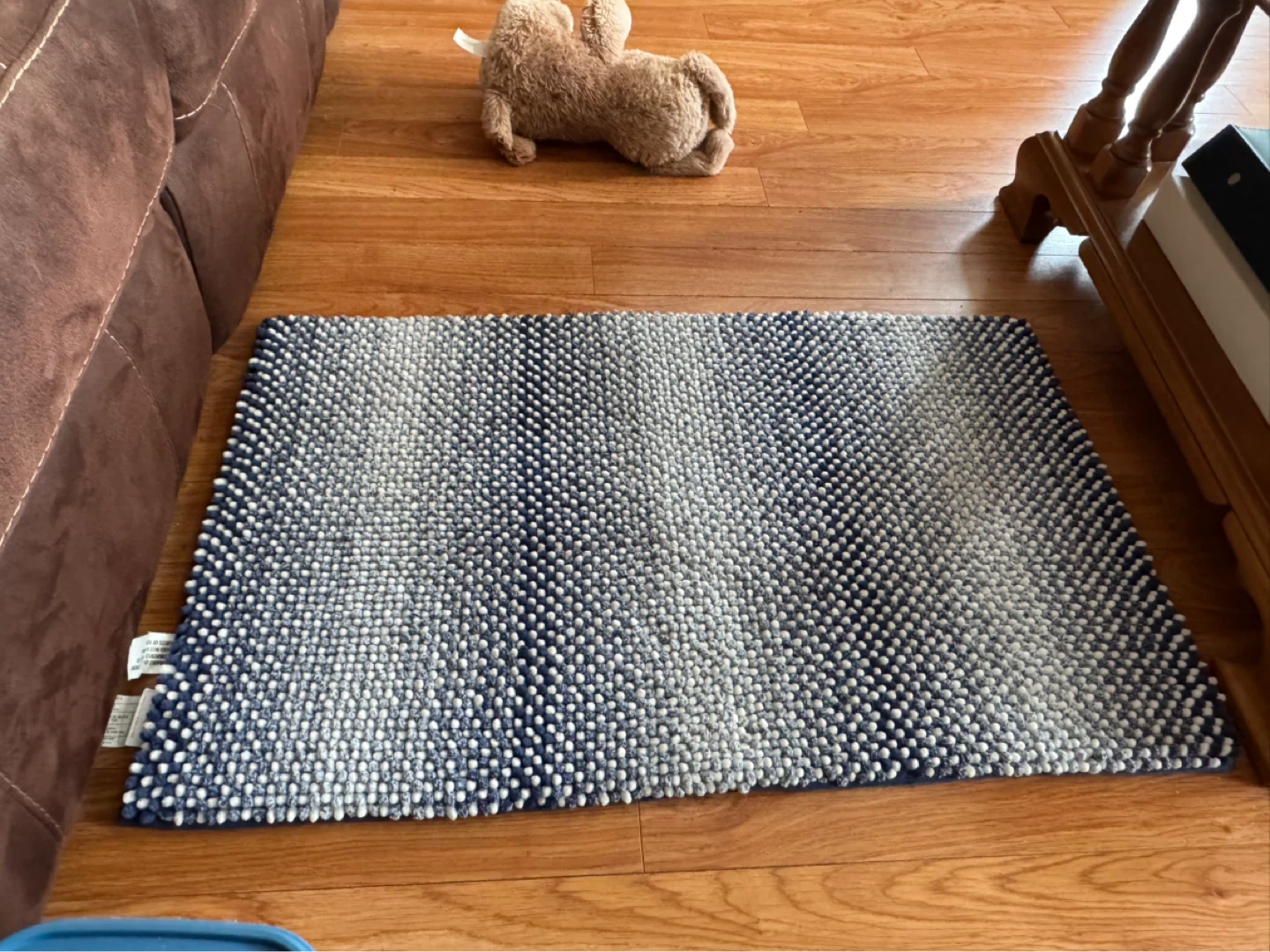 Blue & White textured Mat - photo 2