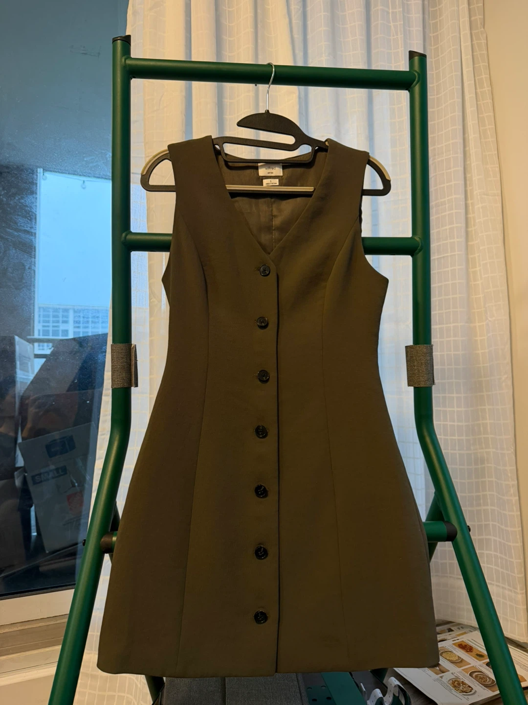 Wilfred by Aritzia Sleeveless Button-Up Mini Dress