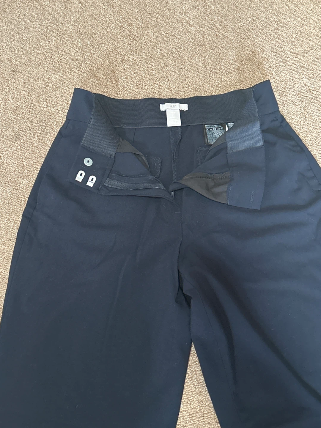 H&M Navy Blue Trousers - Size 6 - photo 3