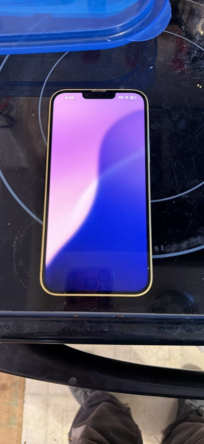 Yellow iPhone 14 Plus with Screen Protector - photo 2